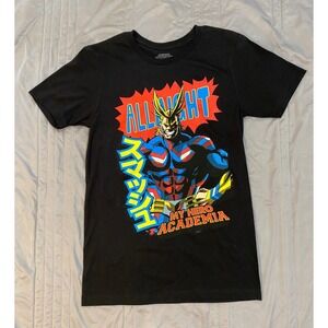 My Hero Academia All Might Smash Graphic T-Shirt Black Small Funimation Anime